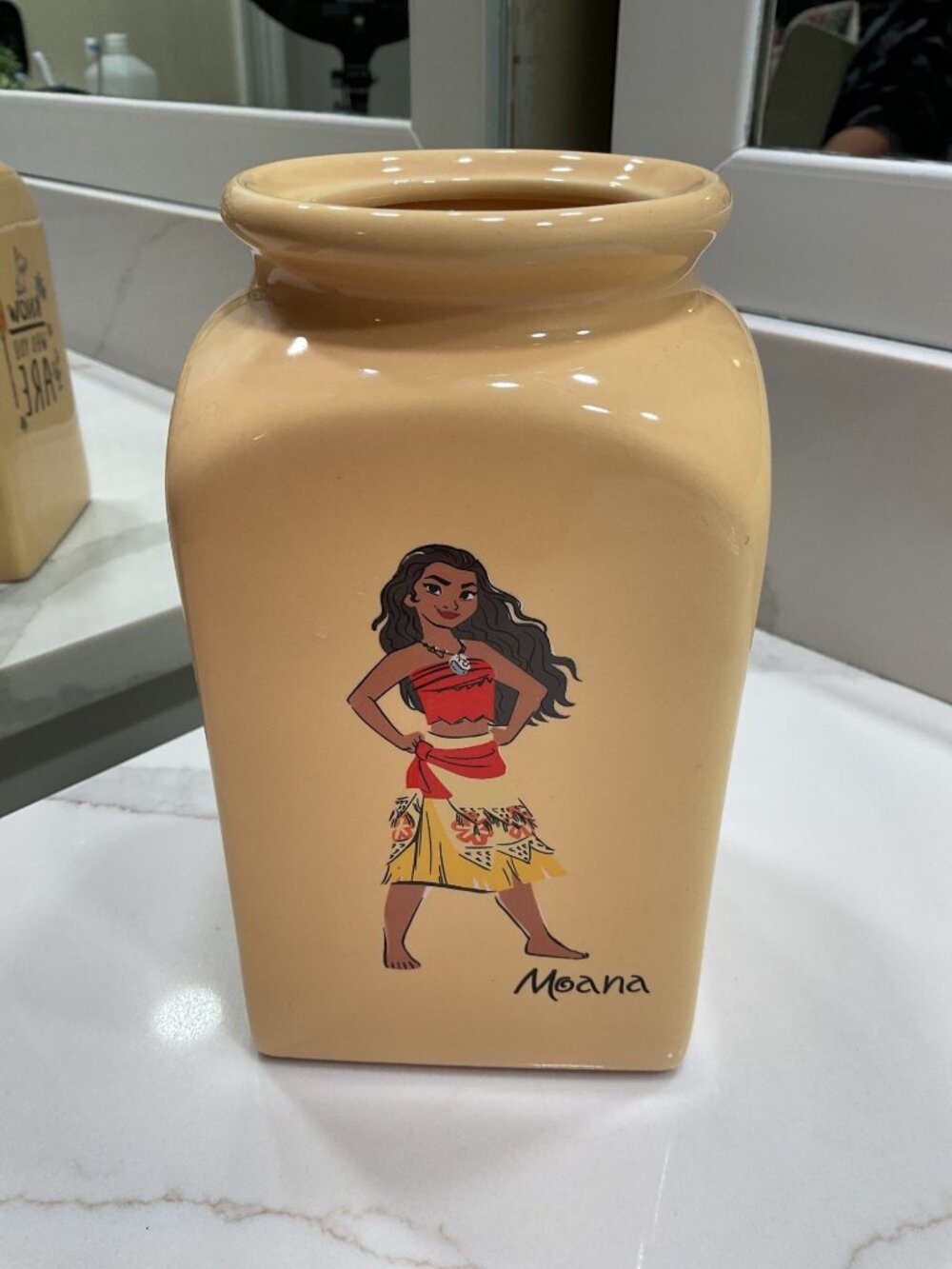 Disney Moana Tan Ceramic Flower Vase